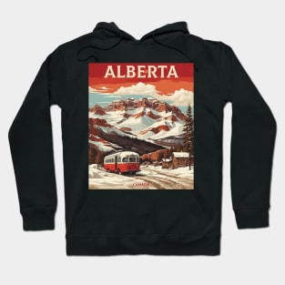 Alberta Canada Vintage Poster Tourism Hoodie